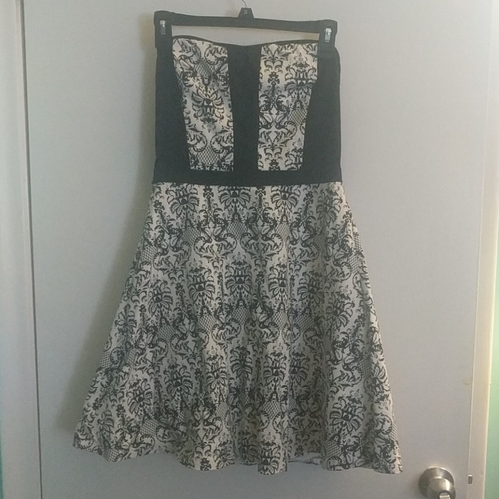 Blue and White Patterned Dress